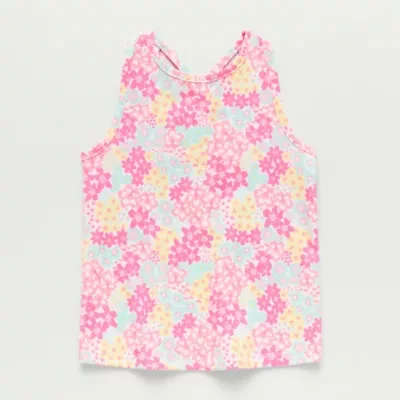 Okie Dokie Active Toddler & Little Girls Crew Neck Sleeveless Tank Top