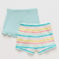 Okie Dokie Toddler & Little Girls 2 Pack Pull-On Short