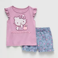 Toddler Girls Hello Kitty 2-pc. Short Set