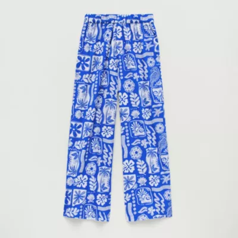 Thereabouts Little & Big Kid Girls Mid Rise Wide Leg Pull-On Pant