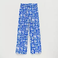 Thereabouts Little & Big Kid Girls Mid Rise Wide Leg Pull-On Pant