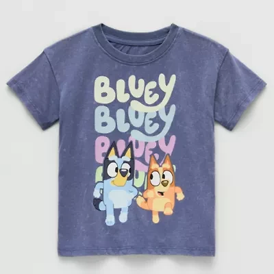 Toddler Boys Crew Neck Short Sleeve Bluey Graphic T-Shirt