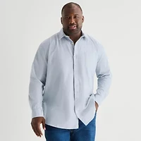 mutual weave Mens Long Sleeve Regular Fit Big and Tall Button-Down Shirt
