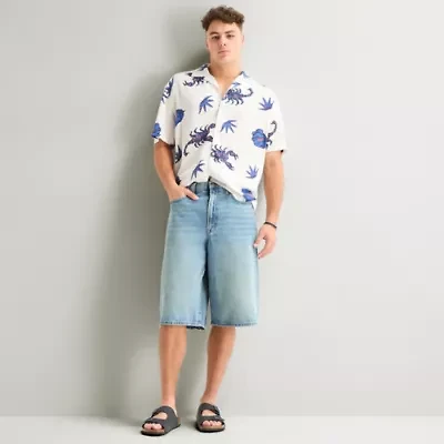 Arizona Baggy Mens 12" Mid Rise Denim Short