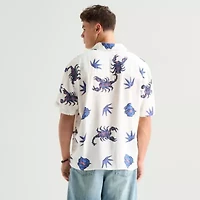 Arizona Mens Short Sleeve Relaxed Fit Button-Down Shirt
