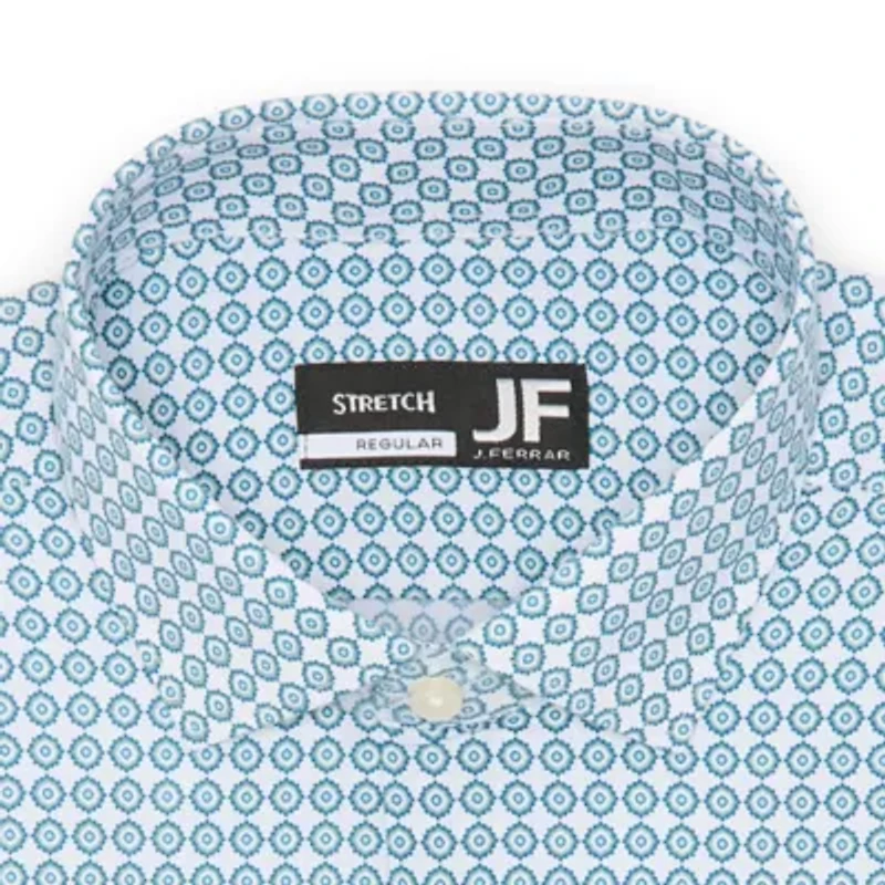 J. Ferrar Ultra Comfort Mens Regular Fit Stretch Fabric Wrinkle Free Long Sleeve Dress Shirt