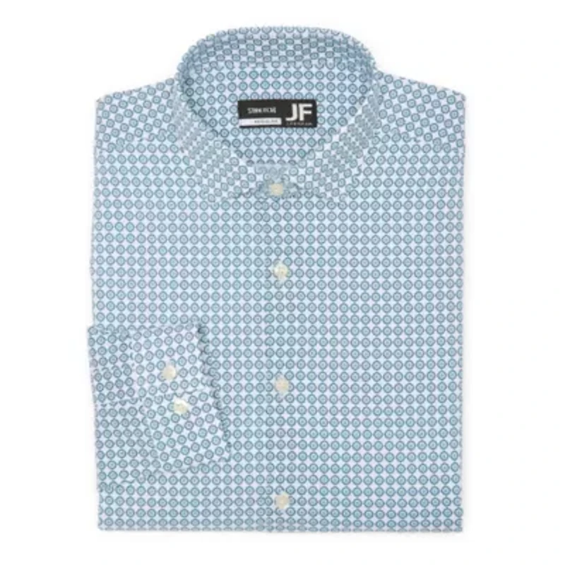 J. Ferrar Ultra Comfort Mens Regular Fit Stretch Fabric Wrinkle Free Long Sleeve Dress Shirt