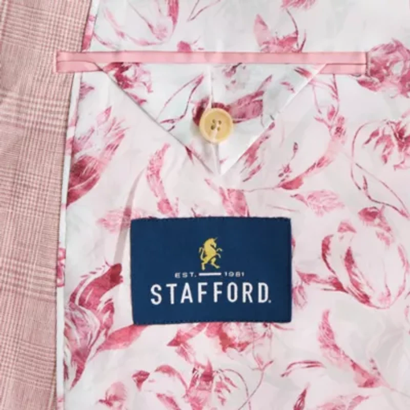 Stafford Mens Big and Tall Plaid Regular Fit Sport Coat