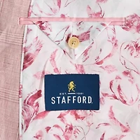 Stafford Mens Big and Tall Plaid Regular Fit Sport Coat