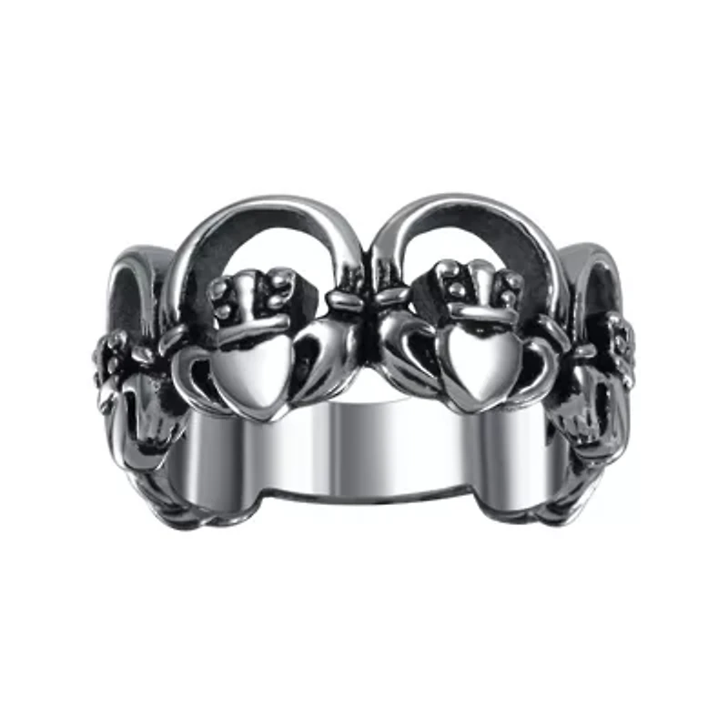 Stainless Steel Claddagh Band Ring