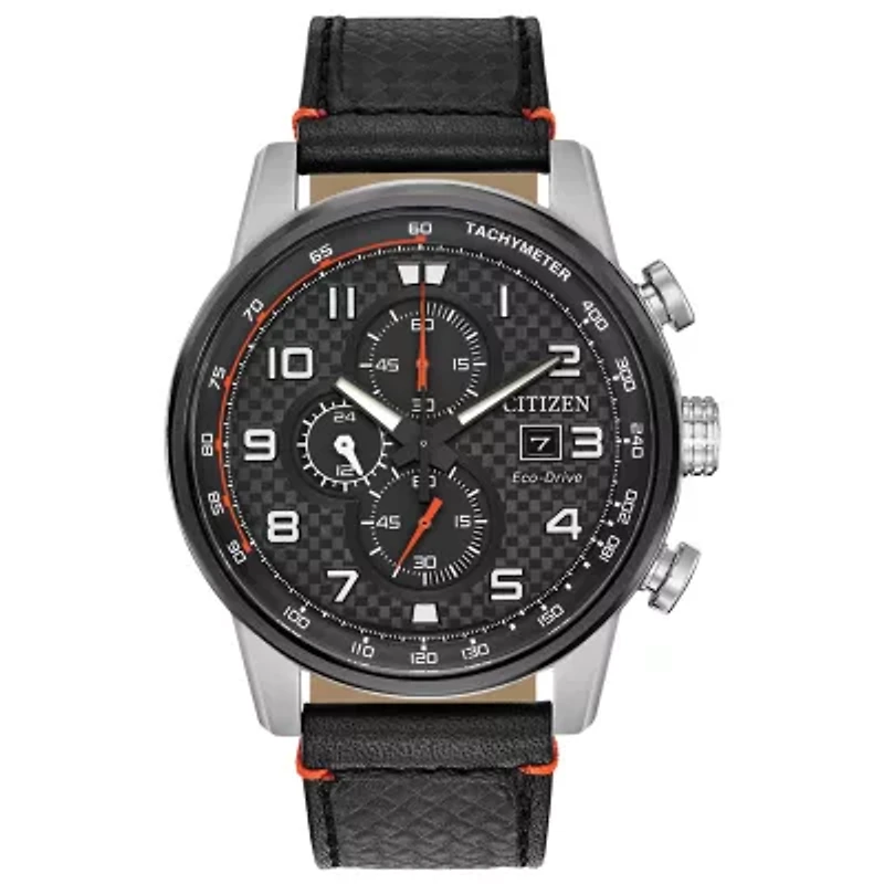Citizen Primo Mens Black Leather Strap Watch Ca0681-03e