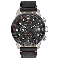 Citizen Primo Mens Black Leather Strap Watch Ca0681-03e