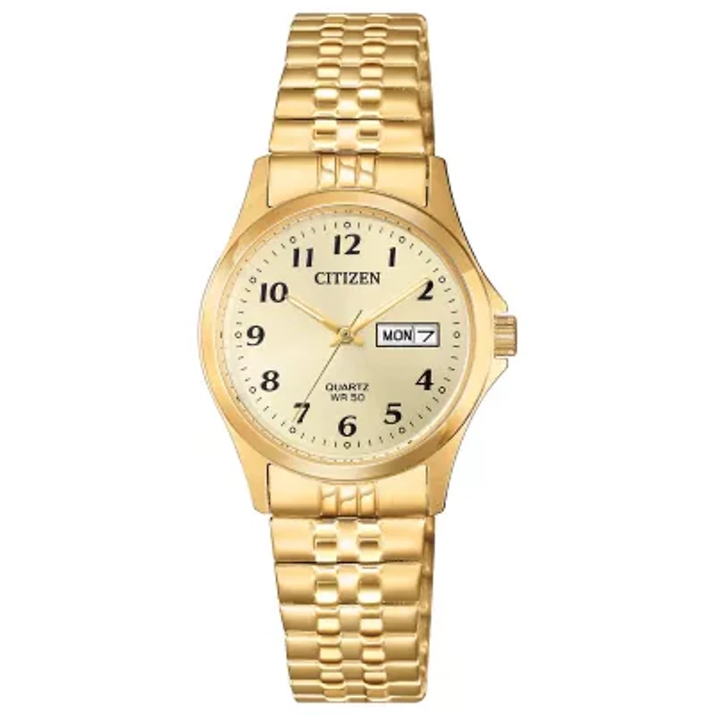 Citizen Quartz Womens Gold Tone Stainless Steel Expansion Watch Eq2002-91p