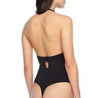 Rene Rofe The Yasmeen Womens Round Neck Sleeveless Bodysuit