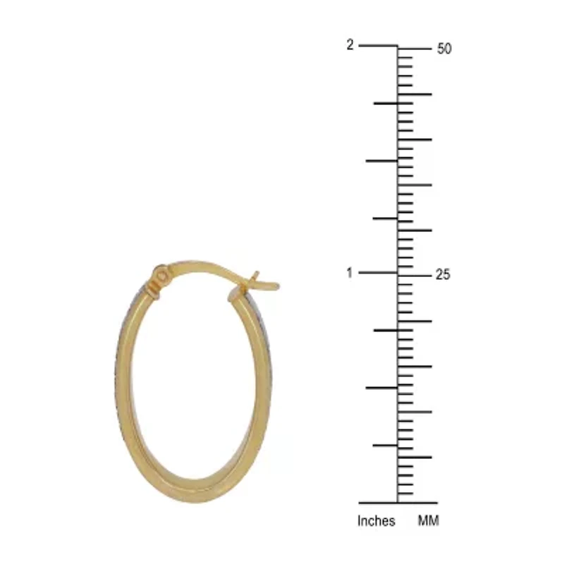 Womens 14K Gold Over Silver 27mm Round Hoop Earrings