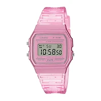 Casio Womens Digital Pink Strap Watch F91ws-4os