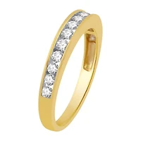 Womens 1/2 CT. T.W. Natural White Diamond 14K Gold Wedding Band