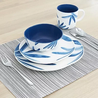 Baum Aquaflora 16-pc. Stoneware Dinnerware Set