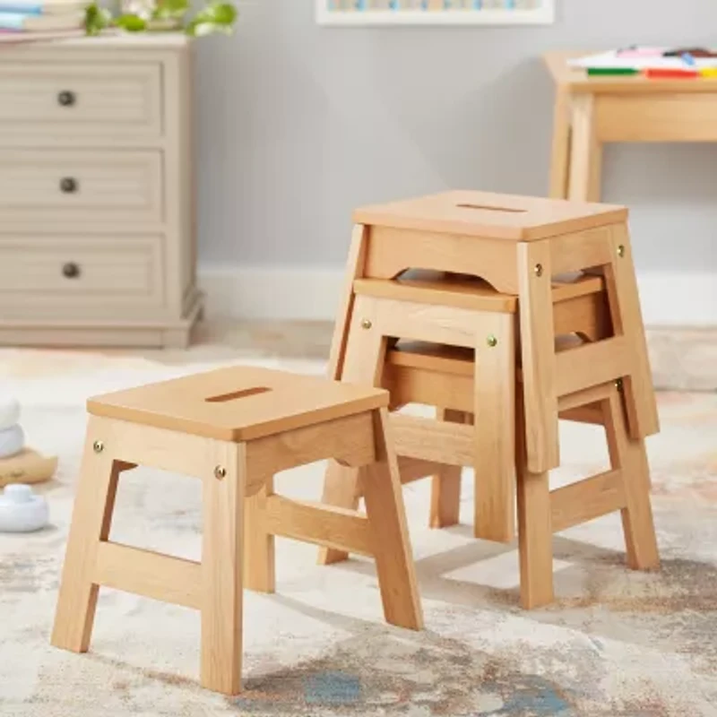 Melissa & Doug Wooden Stools 4-pc. Table & Chair Set