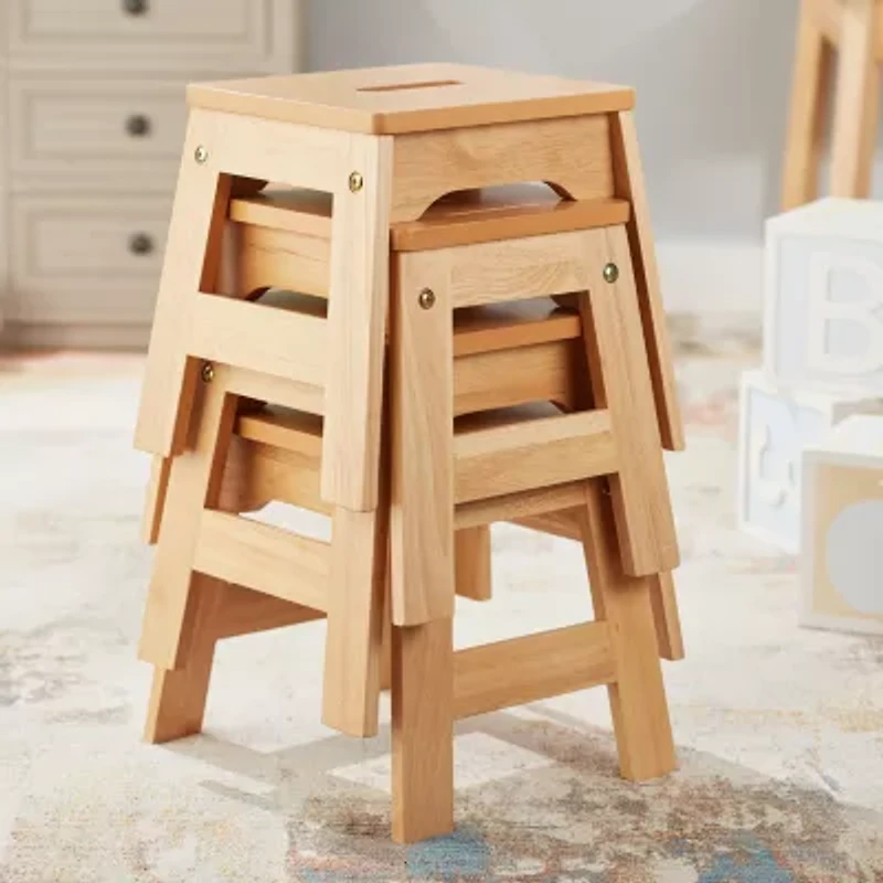 Melissa & Doug Wooden Stools 4-pc. Table & Chair Set