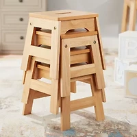 Melissa & Doug Wooden Stools 4-pc. Table & Chair Set