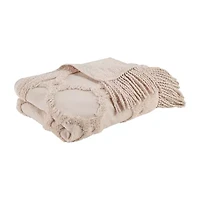 Madison Park Hannah Cotton Chenille Washable Lightweight Throw