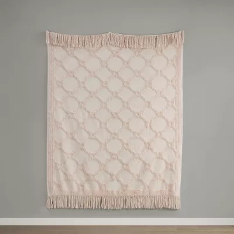 Madison Park Hannah Cotton Chenille Washable Lightweight Throw