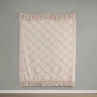 Madison Park Hannah Cotton Chenille Washable Lightweight Throw