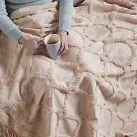 Madison Park Hannah Cotton Chenille Washable Lightweight Throw