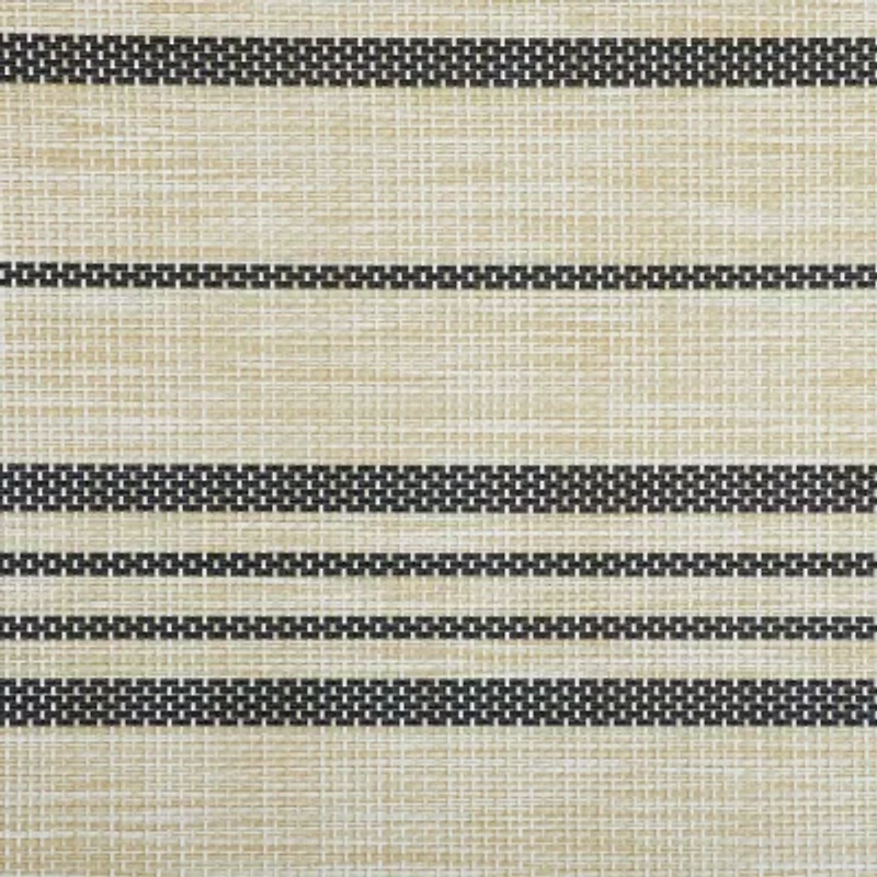 Design Imports Black Farmhouse Stripe Pvc Woven 6-pc. Table Linen Set