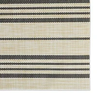 Design Imports Black Farmhouse Stripe Pvc Woven 6-pc. Table Linen Set