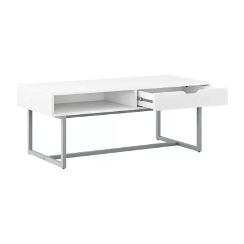 Corliving Living Room Collection Storage 1-Drawer Coffee Table