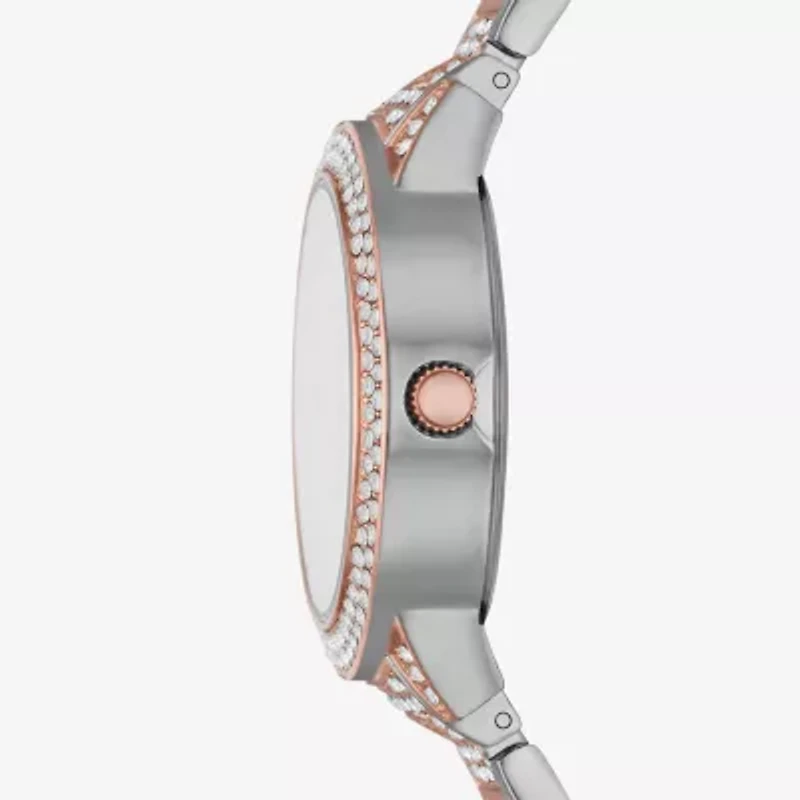 Geneva Ladies Womens Crystal Accent Two Tone Bracelet Watch Fmdjm278