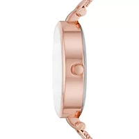 Geneva Ladies Womens Crystal Accent Rose Goldtone Stainless Steel Bracelet Watch Fmdjset076