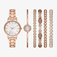 Ladies Boxed Sets Womens Rose Goldtone 6-pc. Watch Boxed Set Fmdjset351