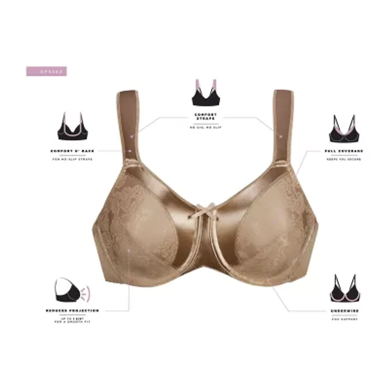 Bali Satin Tracings® Full Coverage Minimizer Underwire Bra 3562