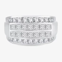 Mens 2 1/2 CT. T.W. Genuine White Diamond or Yellow 10K Gold Fashion Ring