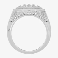 Mens 1 7/8 CT. T.W. Genuine White Diamond or Yellow 10K Gold Round Fashion Ring
