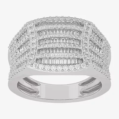 Mens 1 3/4 CT. T.W. Genuine White Diamond or Yellow 10K Gold Fashion Ring