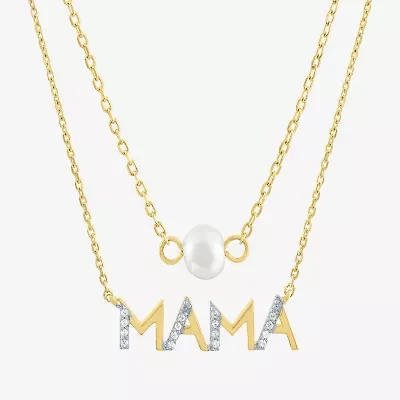 Yes, Please! Womens Diamond Accent White 5.-5.5MM 2-pc. Necklace Set