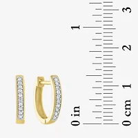 Diamond Addiction Womens 1/7 CT. T.W. Natural White Diamond 14K Gold Over Silver Sterling Silver 3 Pair Earring Set