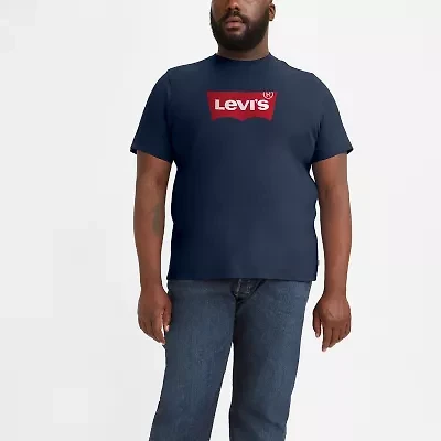 Levi's Big and Tall Mens Crew Neck Short Sleeve Regular Fit Logo Graphic T-Shirt