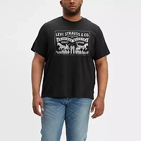 Levi's Big and Tall Mens Crew Neck Short Sleeve Regular Fit Logo Graphic T-Shirt