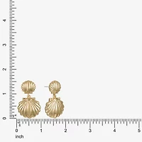 Bijoux Bar Gold Tone Shell Womens Hypoallergenic Drop Earrings