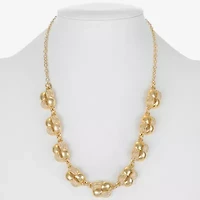 Monet Jewelry Gold Tone Womens 17 Inch Collar Necklace