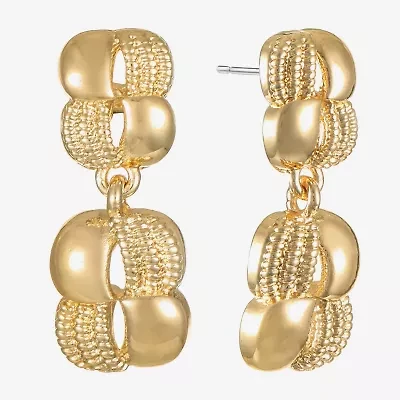 Monet Jewelry Gold Tone Womens Hypoallergenic Drop Earrings