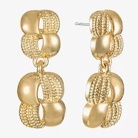 Monet Jewelry Gold Tone Womens Hypoallergenic Drop Earrings