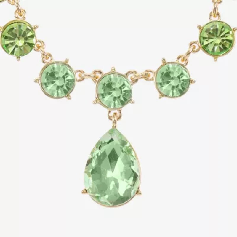 Monet Jewelry Ombre Womens Glass Round 17 Inch Pendant Necklaces
