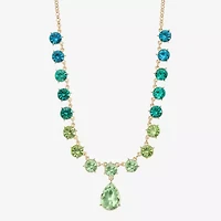 Monet Jewelry Ombre Womens Glass Round 17 Inch Pendant Necklaces
