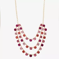 Monet Jewelry Ombre Womens Glass Gold Tone 18 Inch Strand Necklace